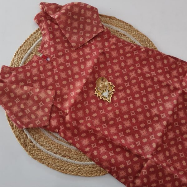 Premium Slub Cotton Kurti - PSK12 - Red
