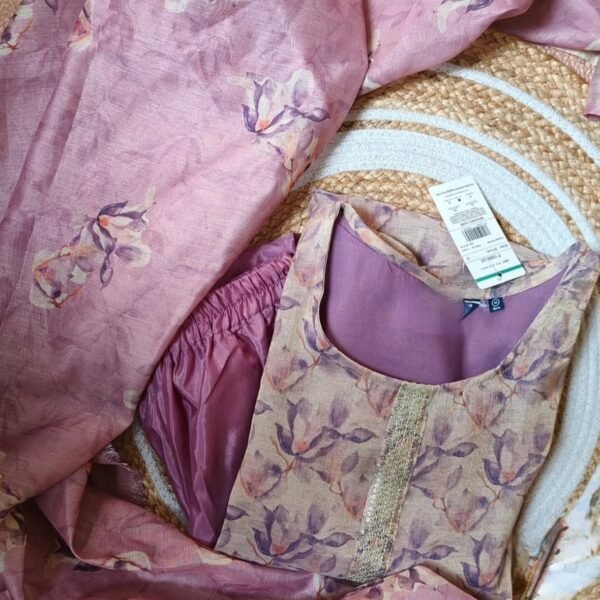 Tissue silk Salwar set - Purple