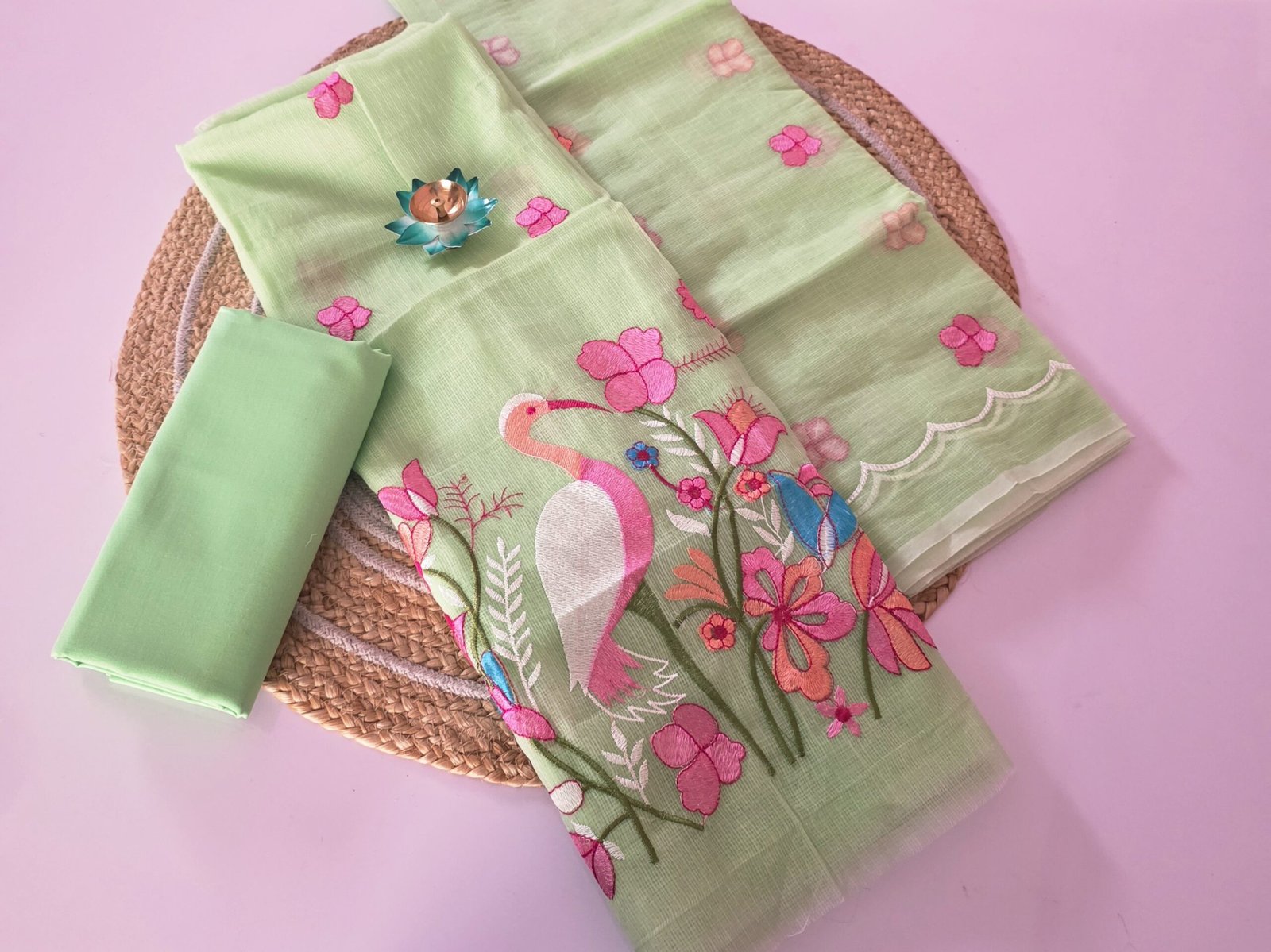 Kota Embroidery Salwar Set - KE04 - Green - Image 2