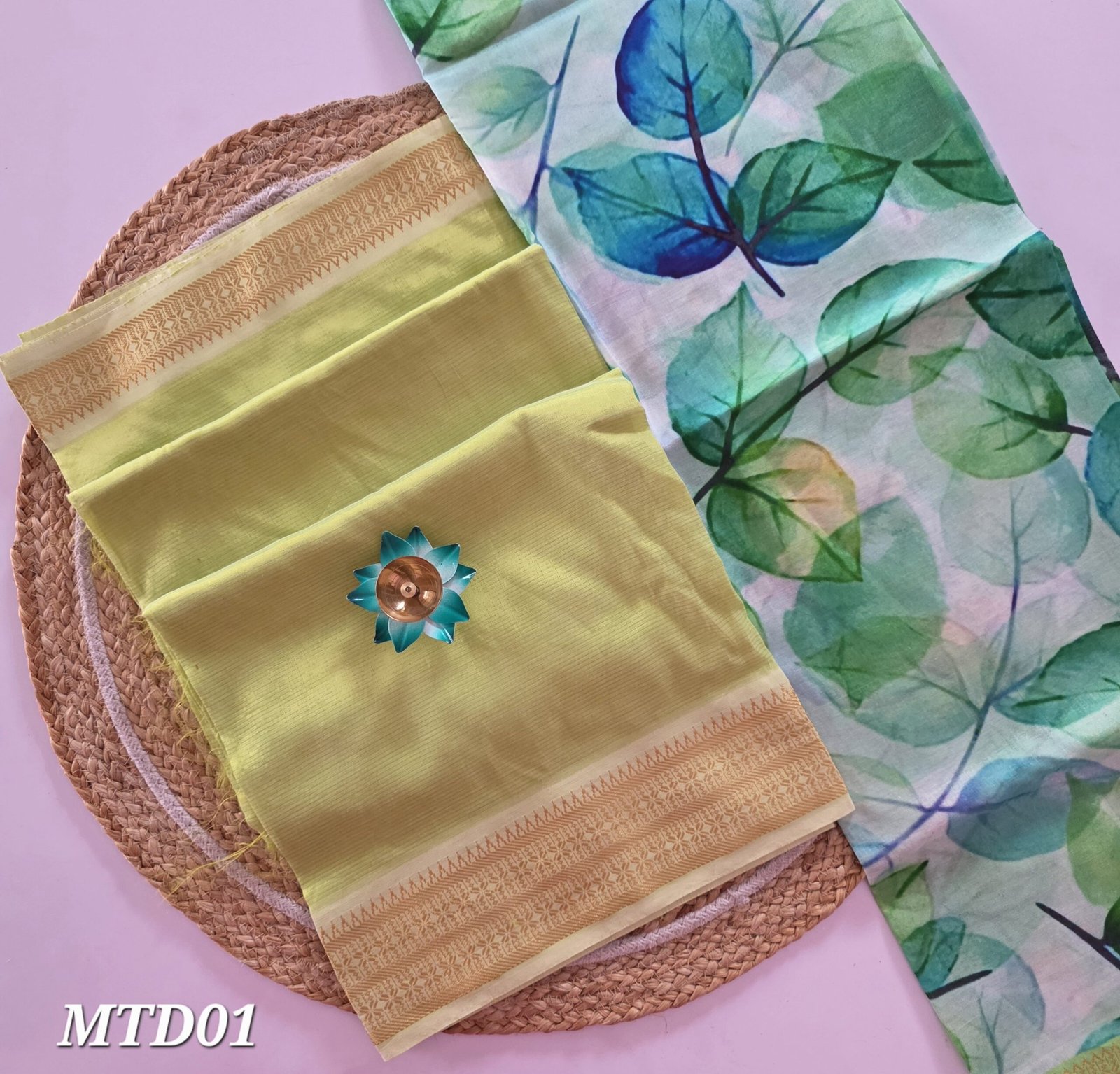 Mangalgiri Silk Top and Dupatta - MTD01