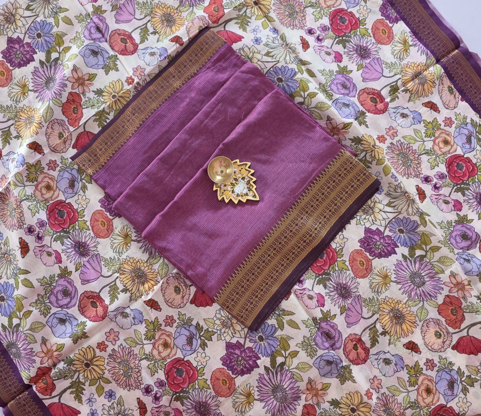 Mangalgiri Silk Top and Dupatta - MTD02 - Image 2