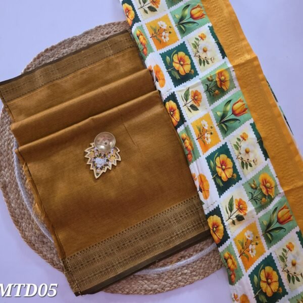 Mangalgiri Silk Top and Dupatta - MTD05