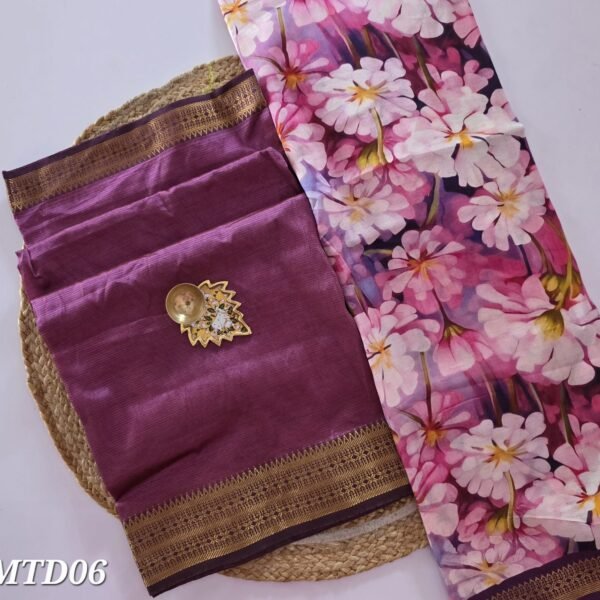Mangalgiri Silk Top and Dupatta - MTD06