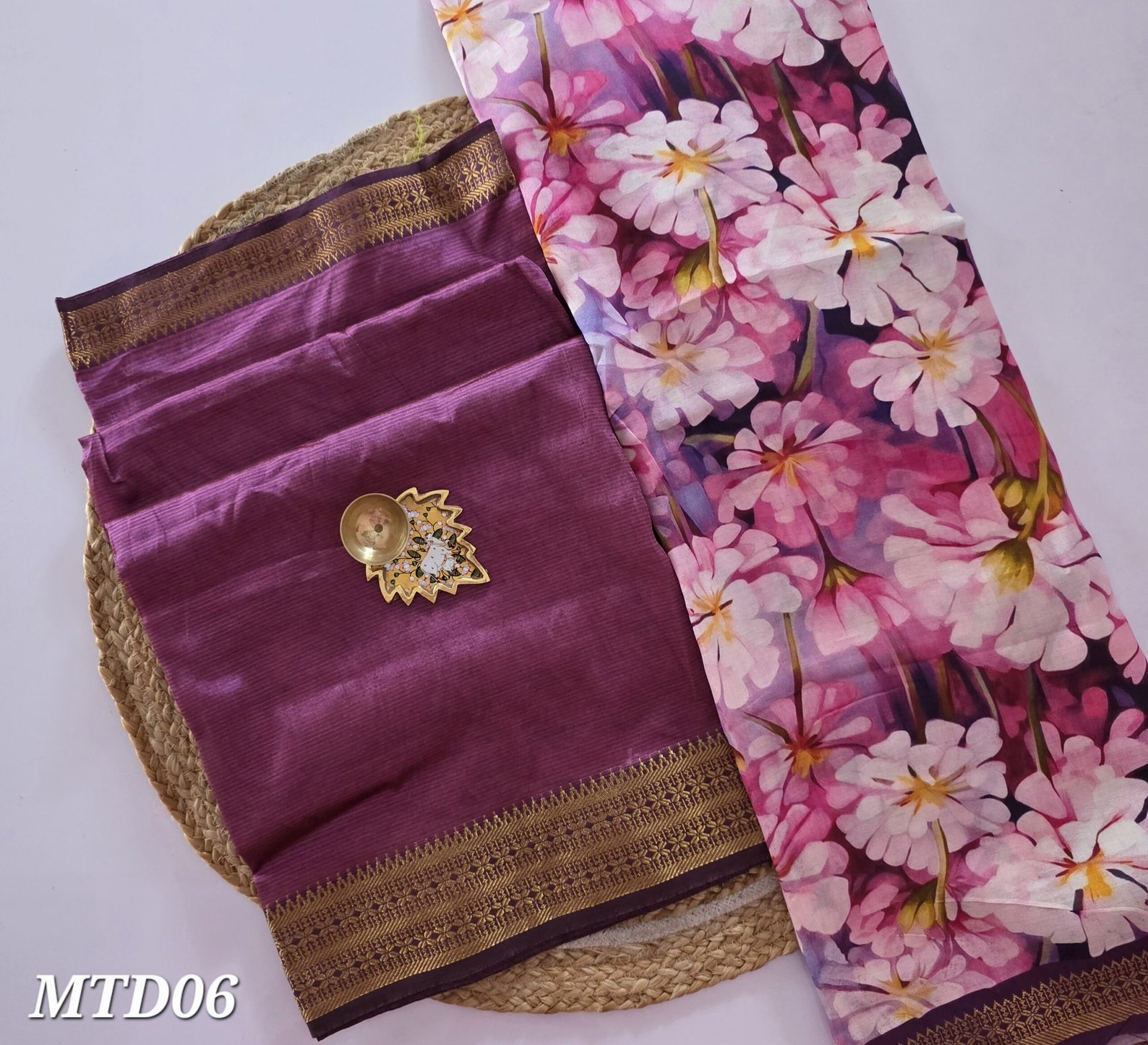 Mangalgiri Silk Top and Dupatta - MTD06