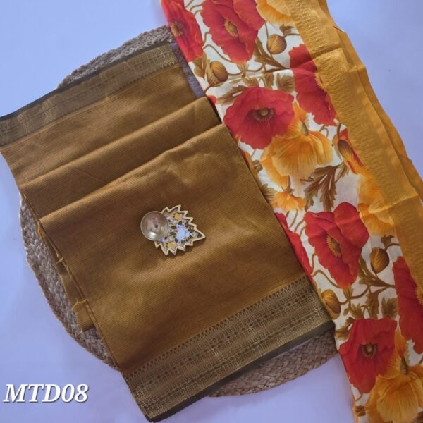Mangalgiri Silk Top and Dupatta - MTD08