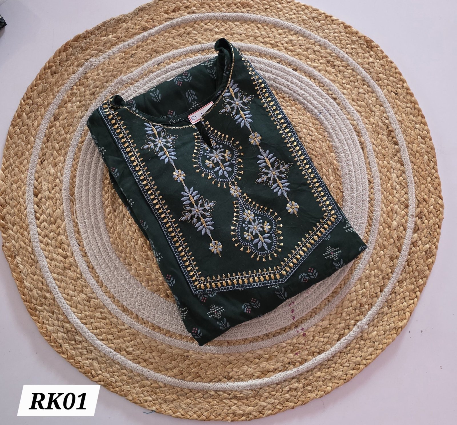 Rayon Embroidery Kurti - RK01