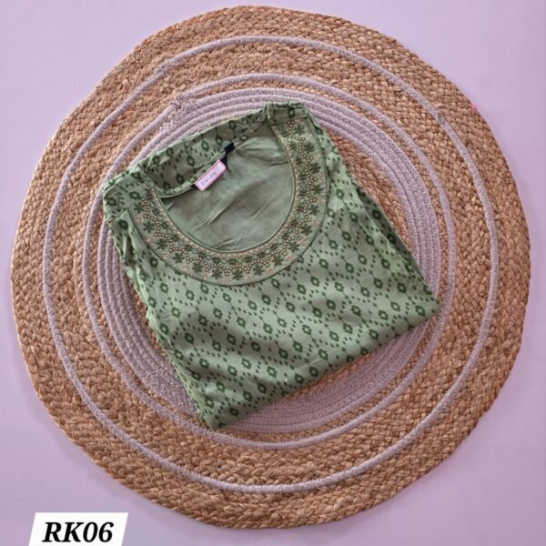 Rayon Embroidery Kurti - RK06
