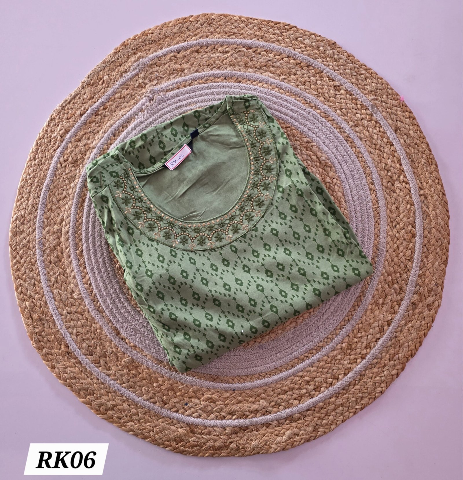 Rayon Embroidery Kurti - RK06