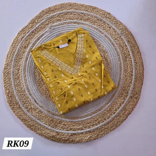Rayon Embroidery Kurti - RK09