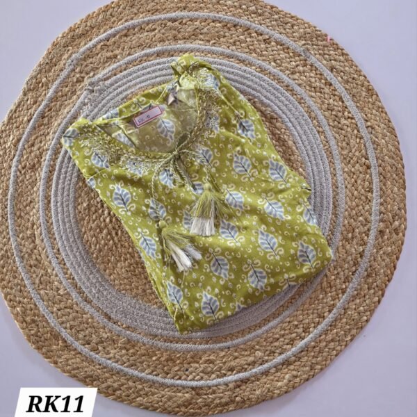 Rayon Embroidery Kurti - RK11