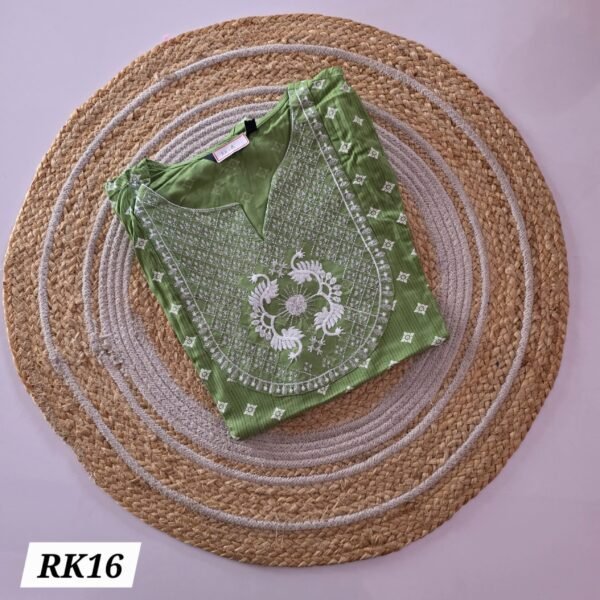 Rayon Embroidery Kurti - RK16