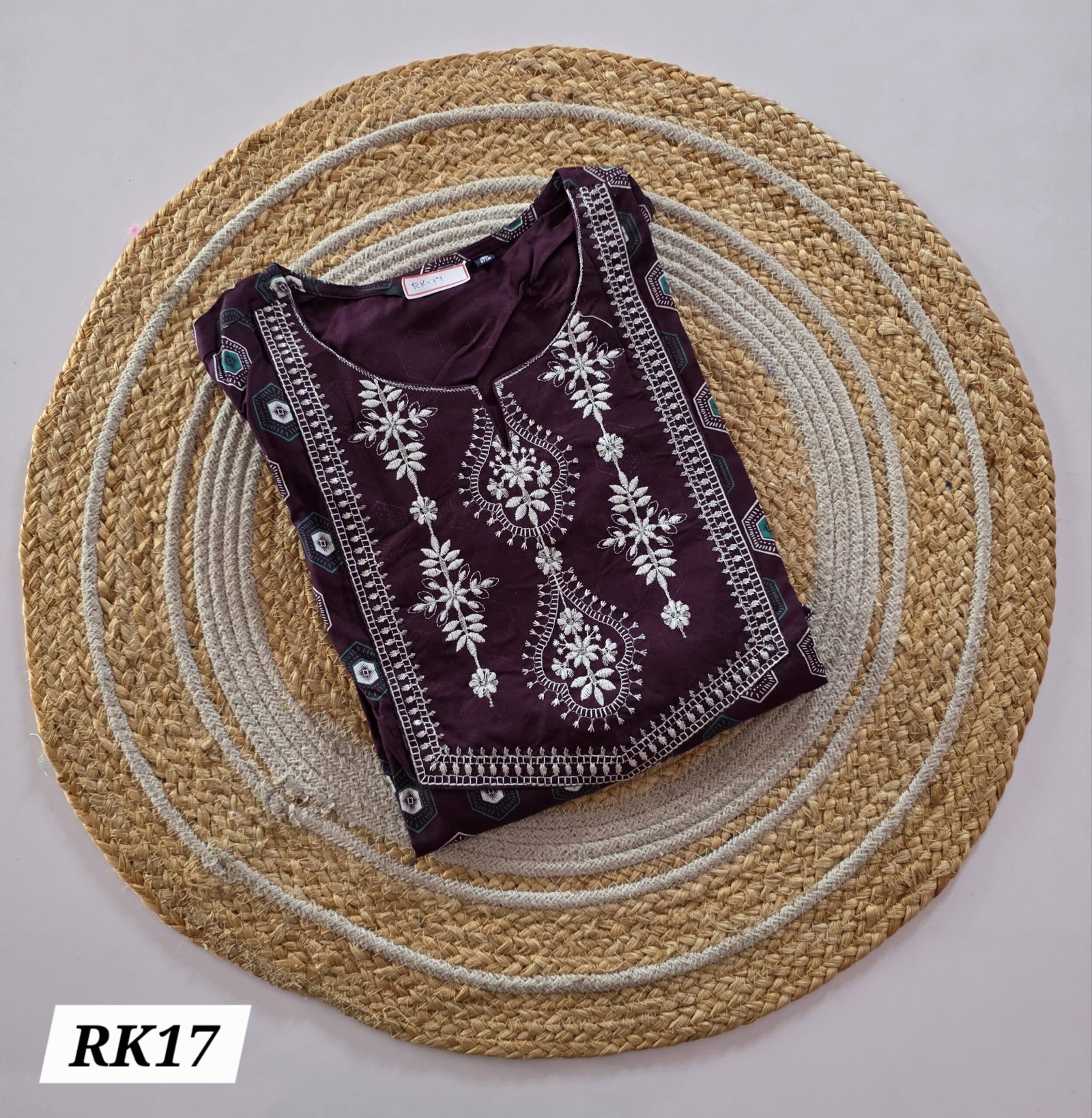 Rayon Embroidery Kurti - RK17 - Image 2
