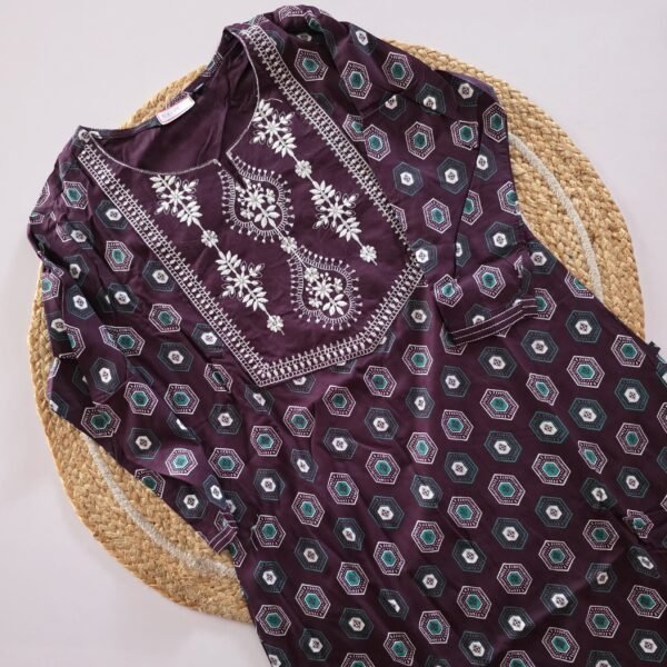 Rayon Embroidery Kurti - RK17