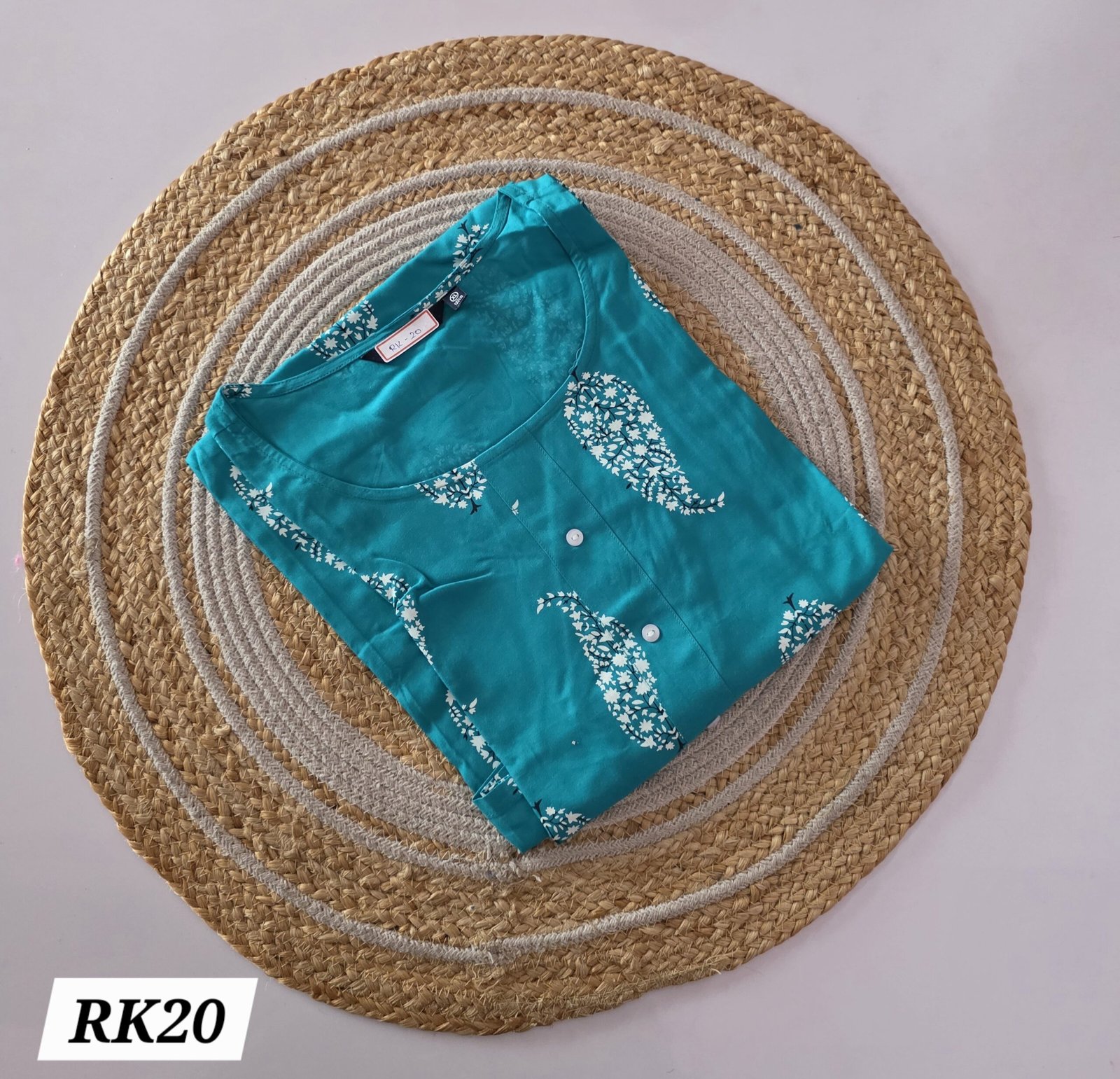Rayon Kurti - RK20 - Teal Green