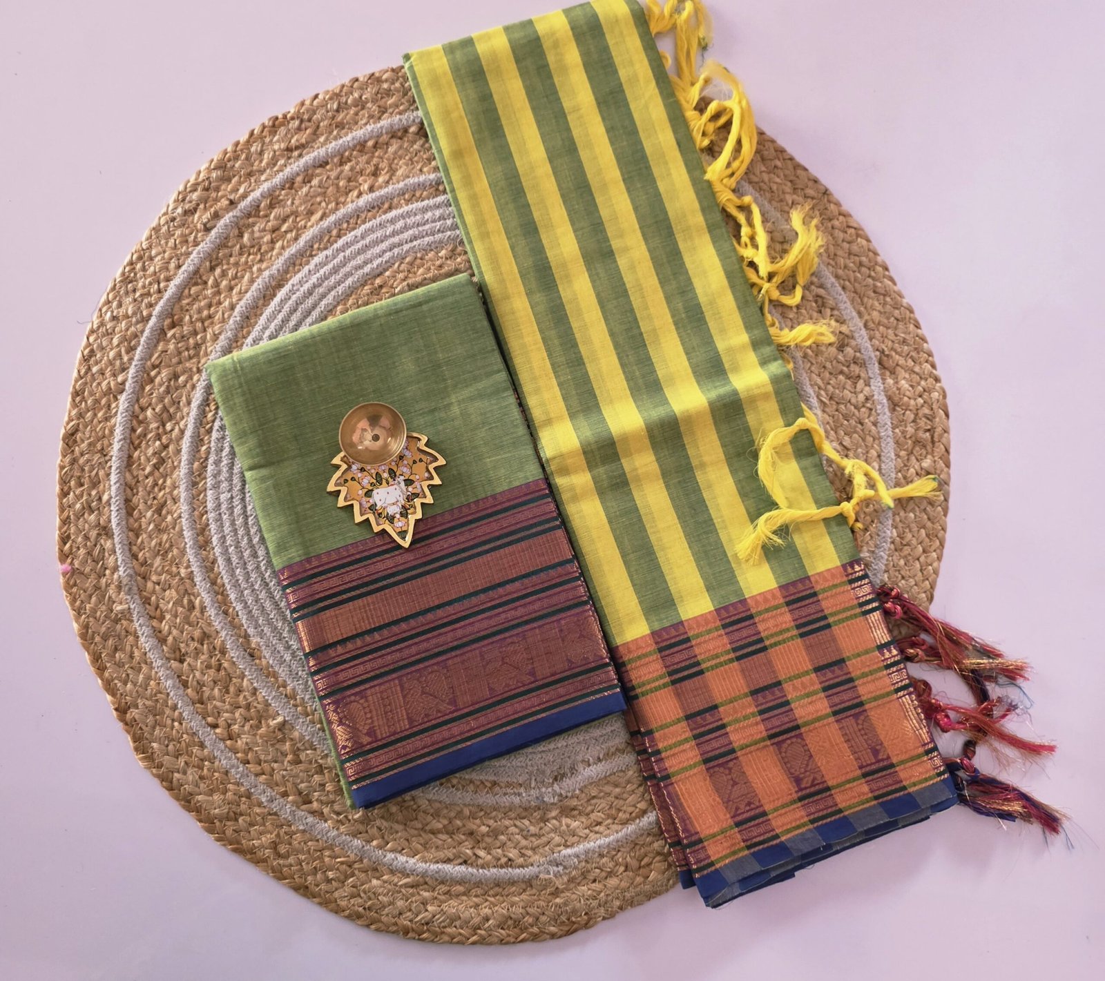 Chettinad Cotton Top and Dupatta Set - CC05
