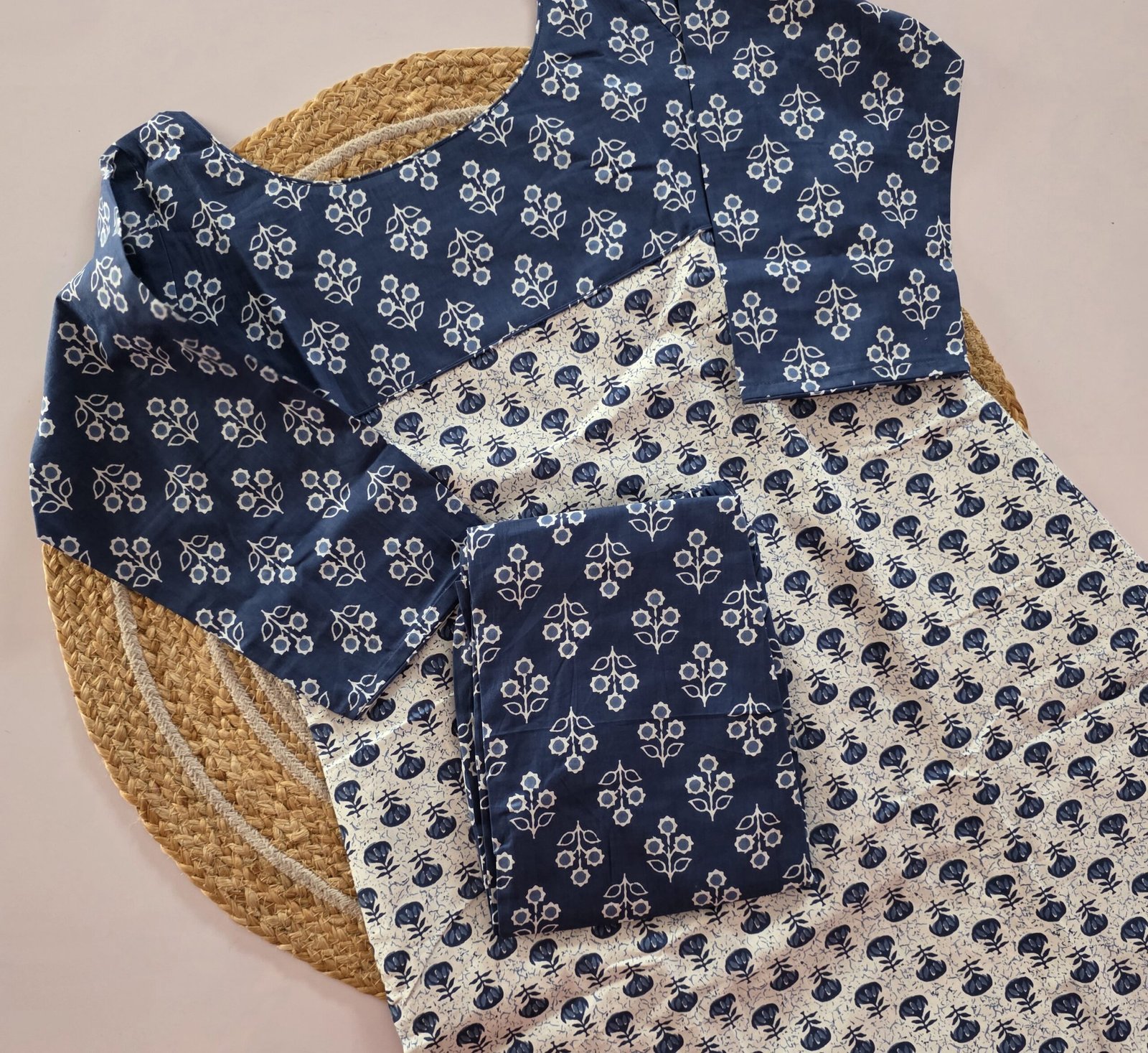 Indigo Handblock Printed Co Ord Set - IC02 - Image 2