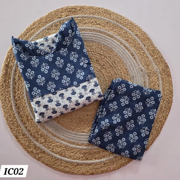 Indigo Handblock Printed Co Ord Set - IC02
