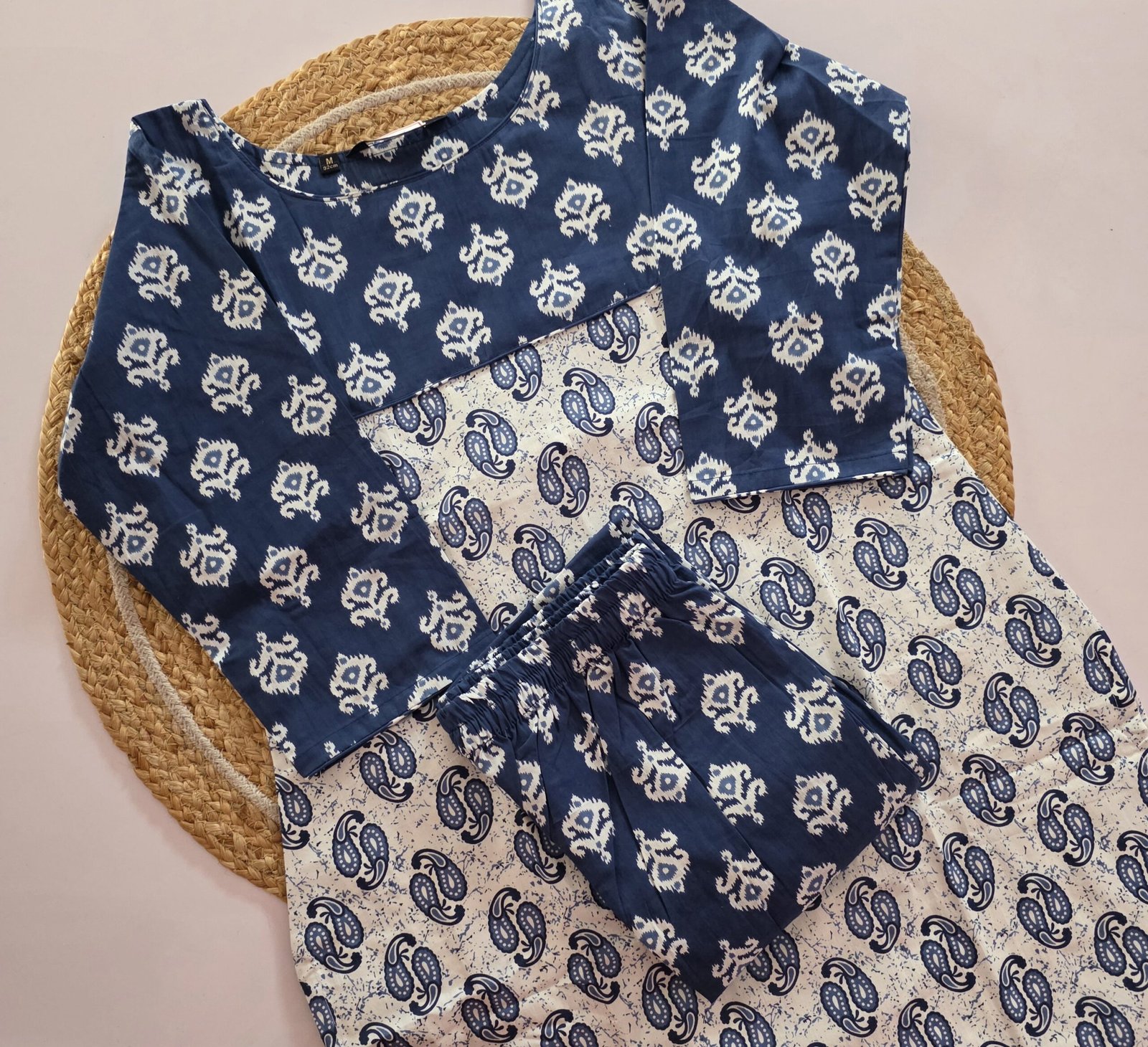 Indigo Handblock Printed Co Ord Set - IC03 - Image 2