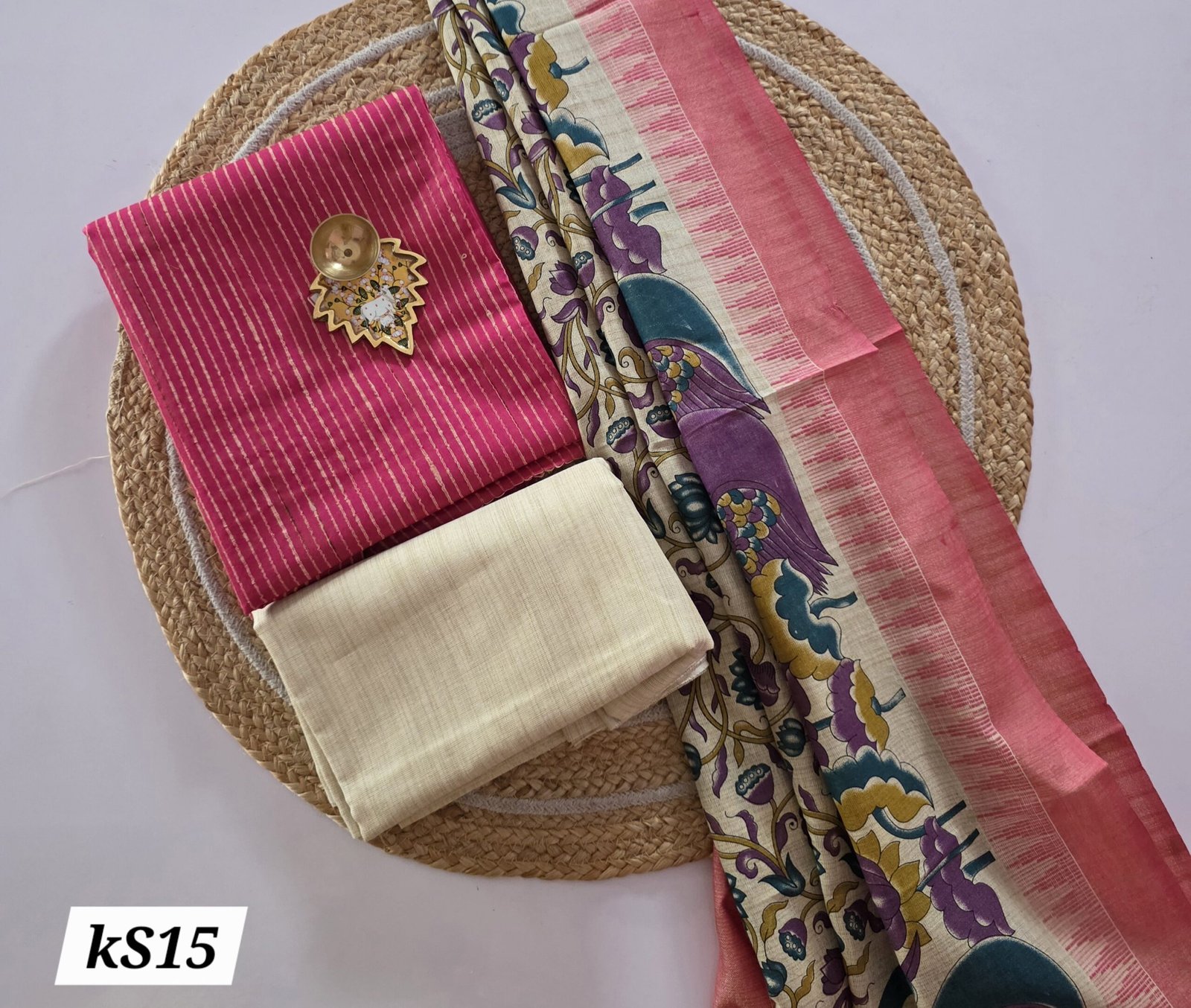 Khadi Cotton Kalamkari Salwar Set - KS15 - Image 2