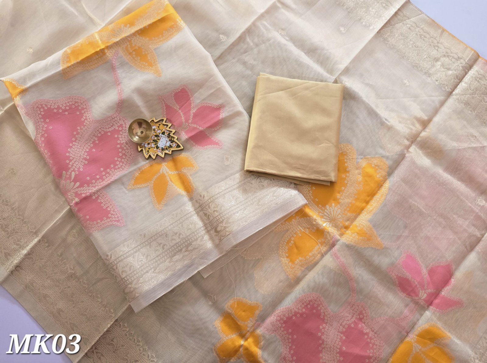 Tissue Simmer Salwar Set - MK03