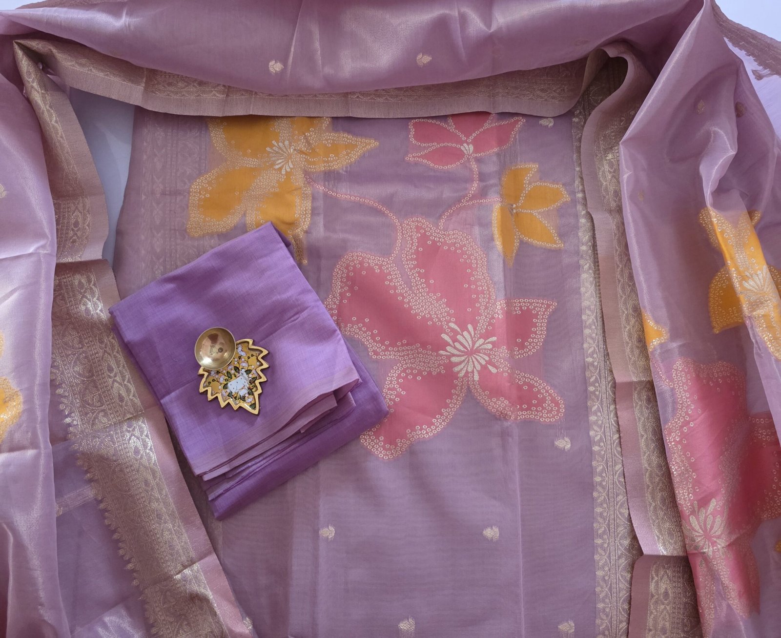 Tissue Simmer Salwar Set - MK05