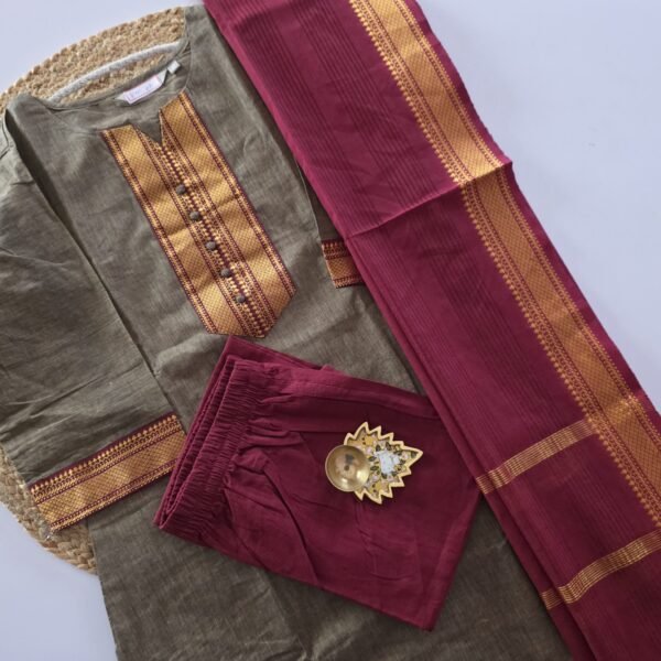 Mangalgiri Ready To Wear Salwar Set - HM06