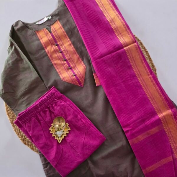 Mangalgiri Ready To Wear Salwar Set - HM01