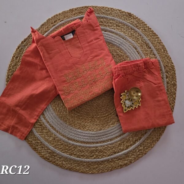 Kolam Semi Raw Silk Co Ord Set - RC12