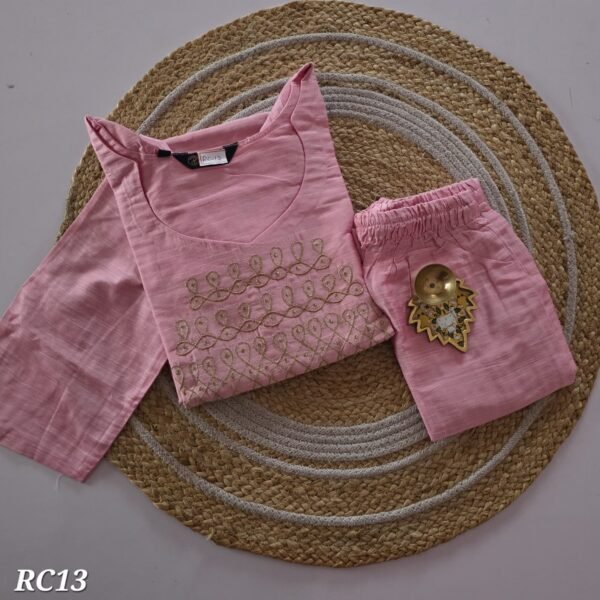 Kolam Semi Raw Silk Co Ord Set - RC13