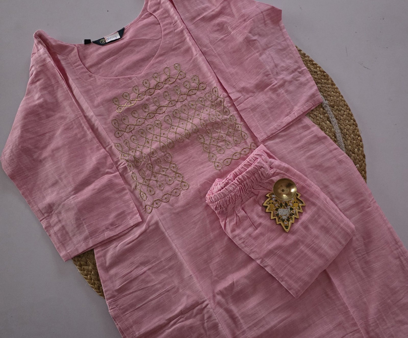 Kolam Semi Raw Silk Co Ord Set - RC13 - Image 2