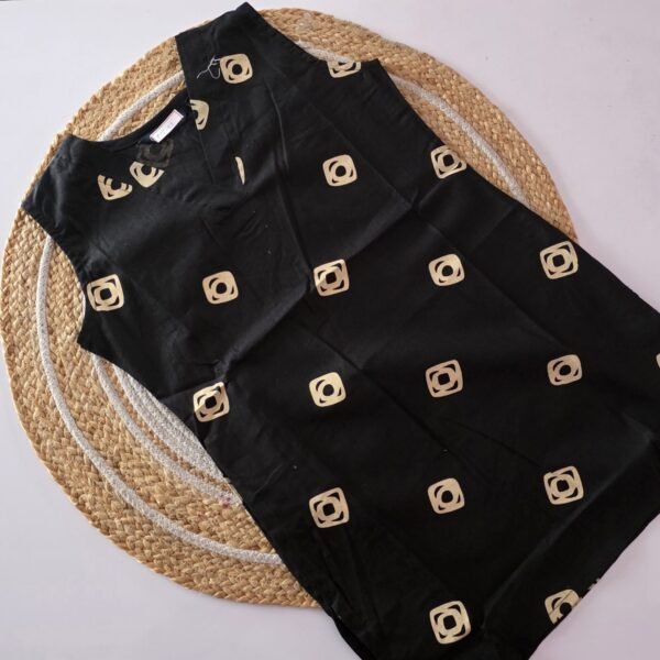 Flex Cotton Short Kurti - FCS07 - Black