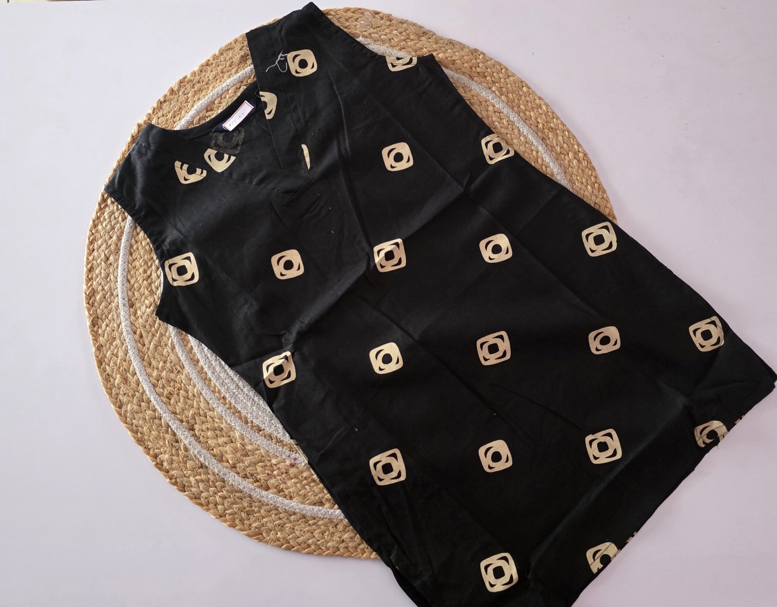 Flex Cotton Short Kurti - FCS07 - Black