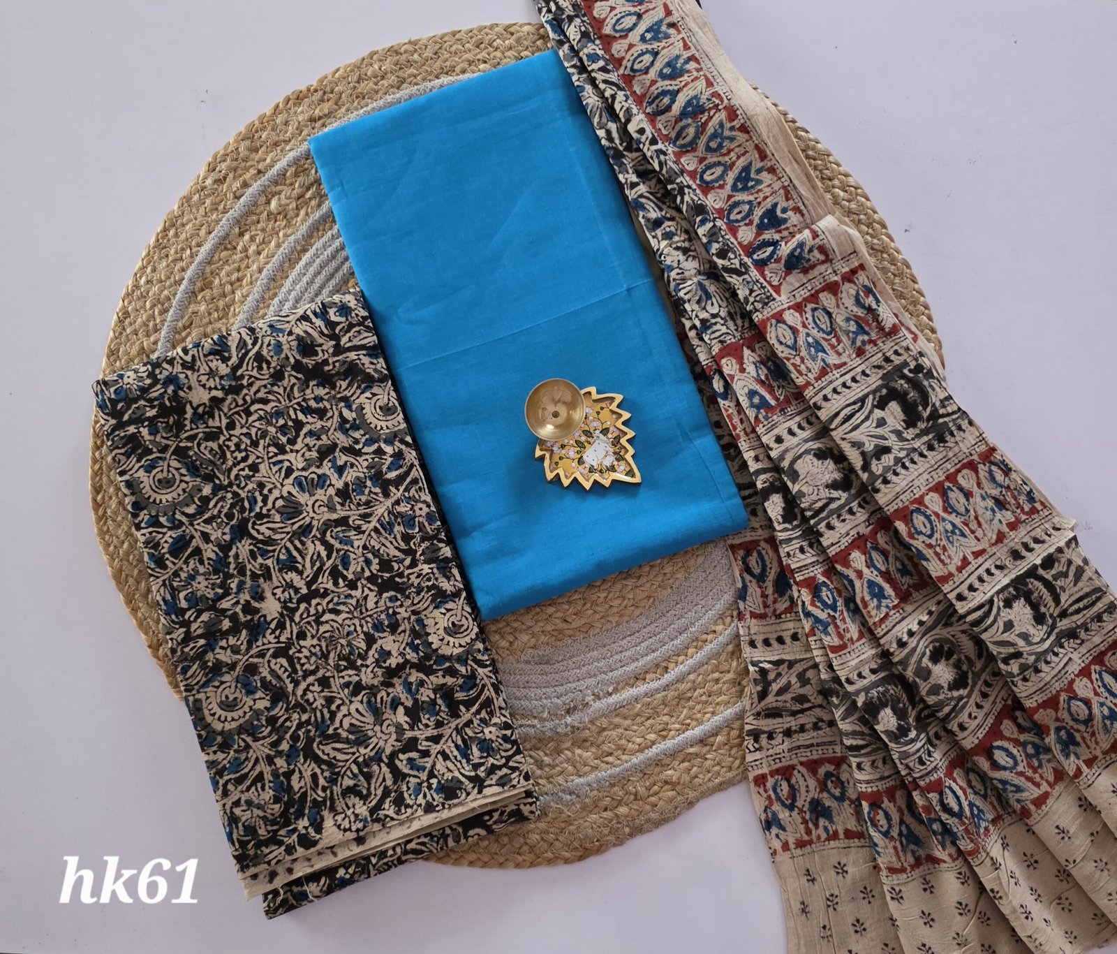 Kalamkari Handblock Printed Salwar Set - HK61