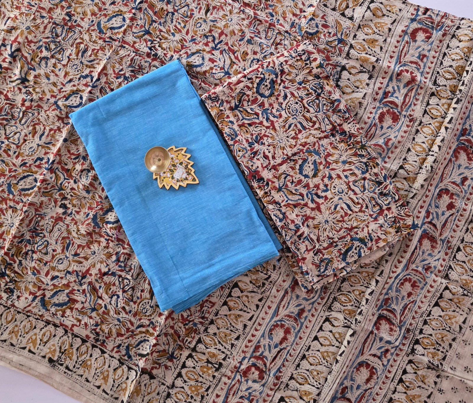 Kalamkari Handblock Printed Salwar Set - HK64 - Image 2