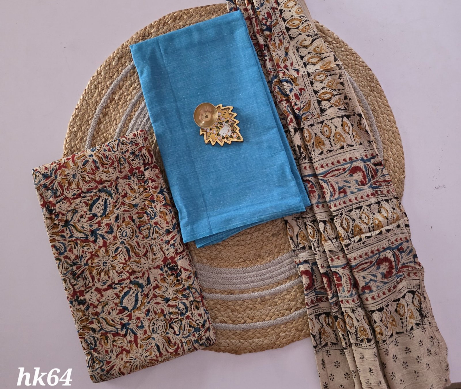 Kalamkari Handblock Printed Salwar Set - HK64