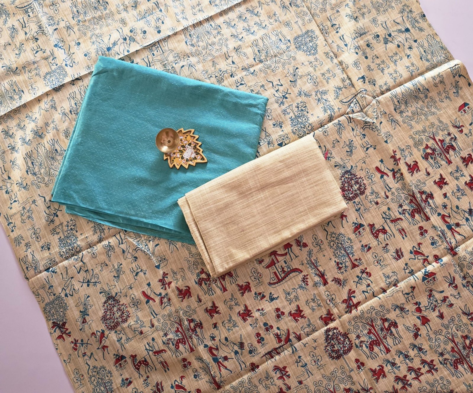 Katan Silk with Madhubani Dupatta Salwar Set - KS26