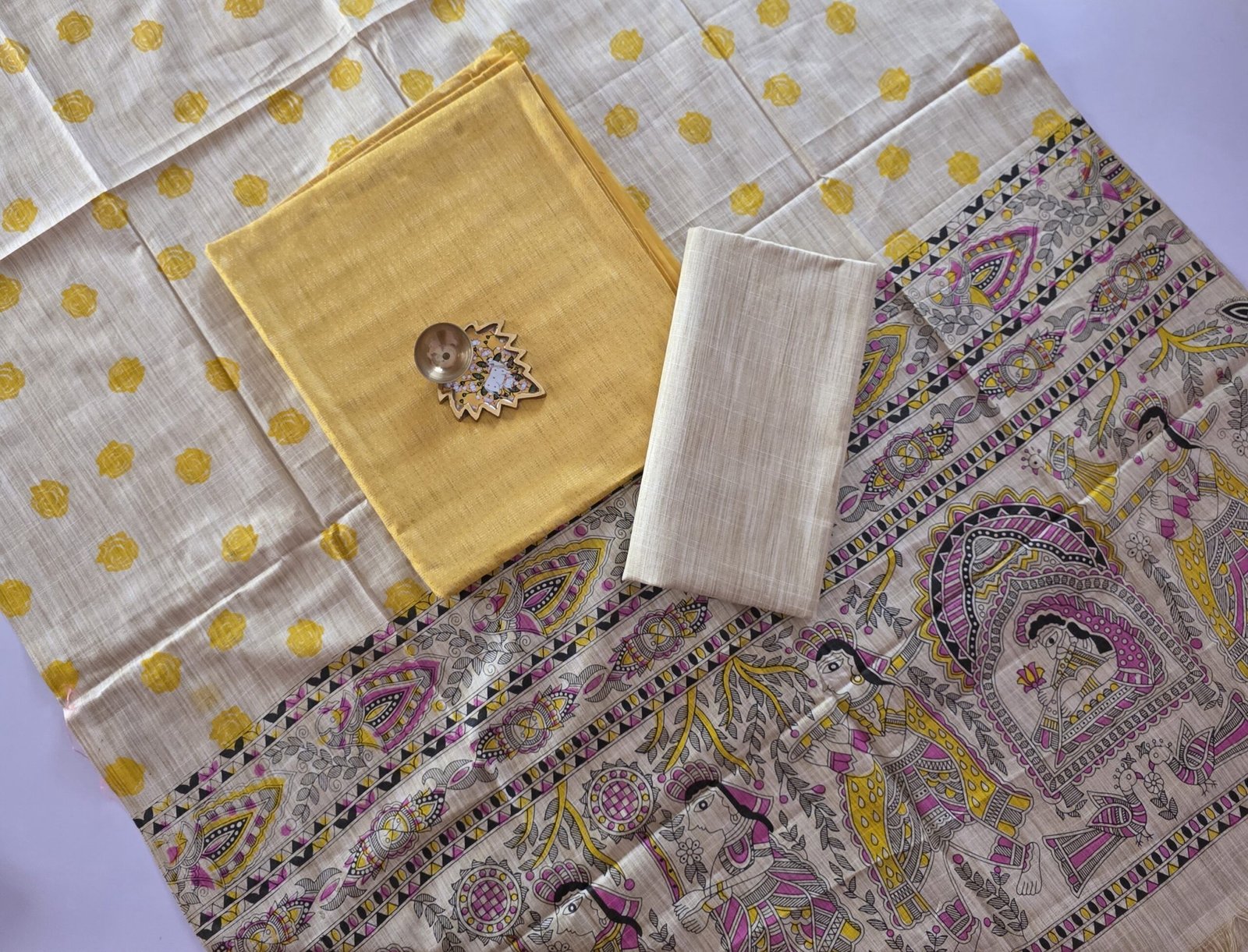 Katan Silk with Madhubani Dupatta Salwar Set - KS30 - Image 2
