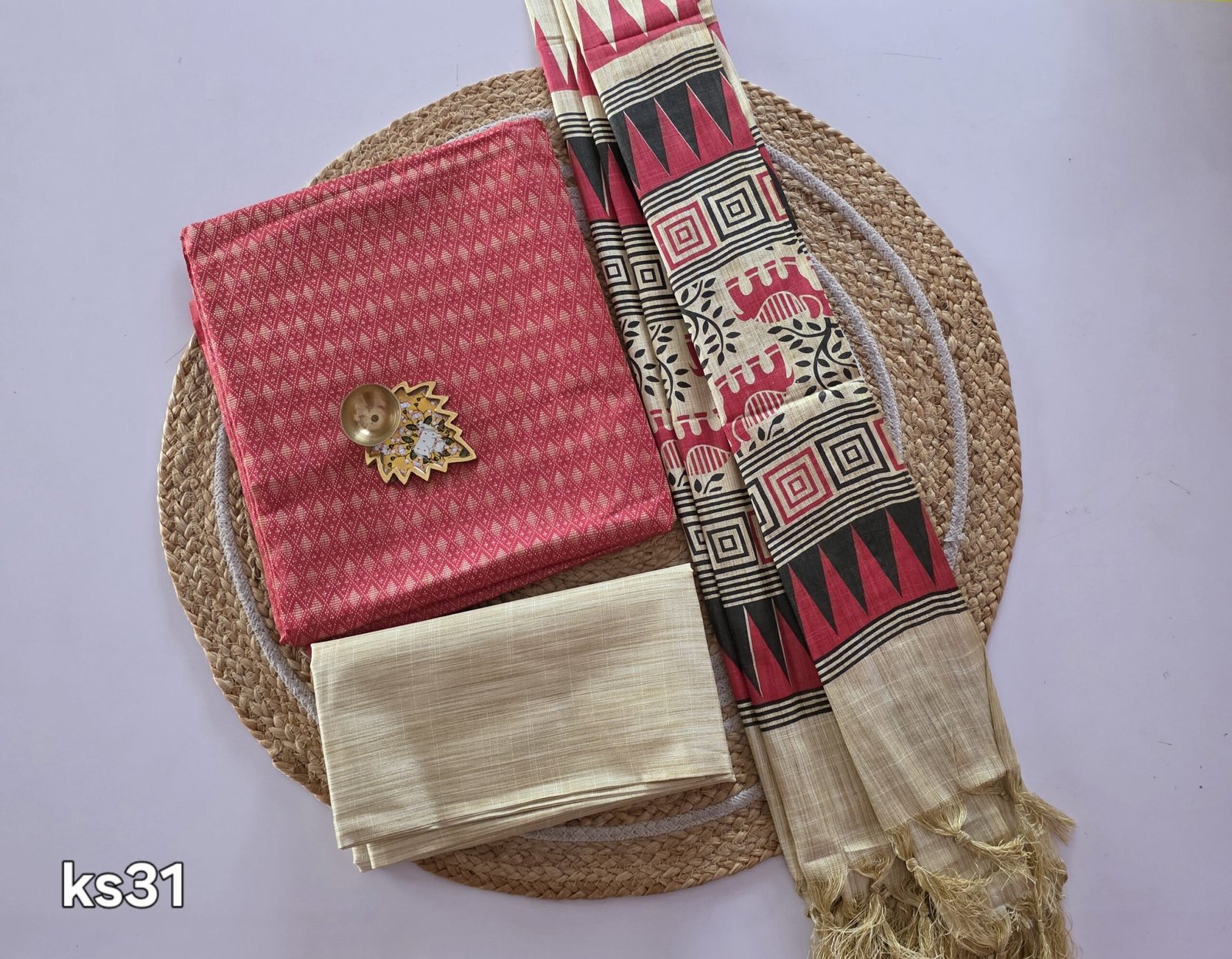 Katan Silk with Madhubani Dupatta Salwar Set - KS31
