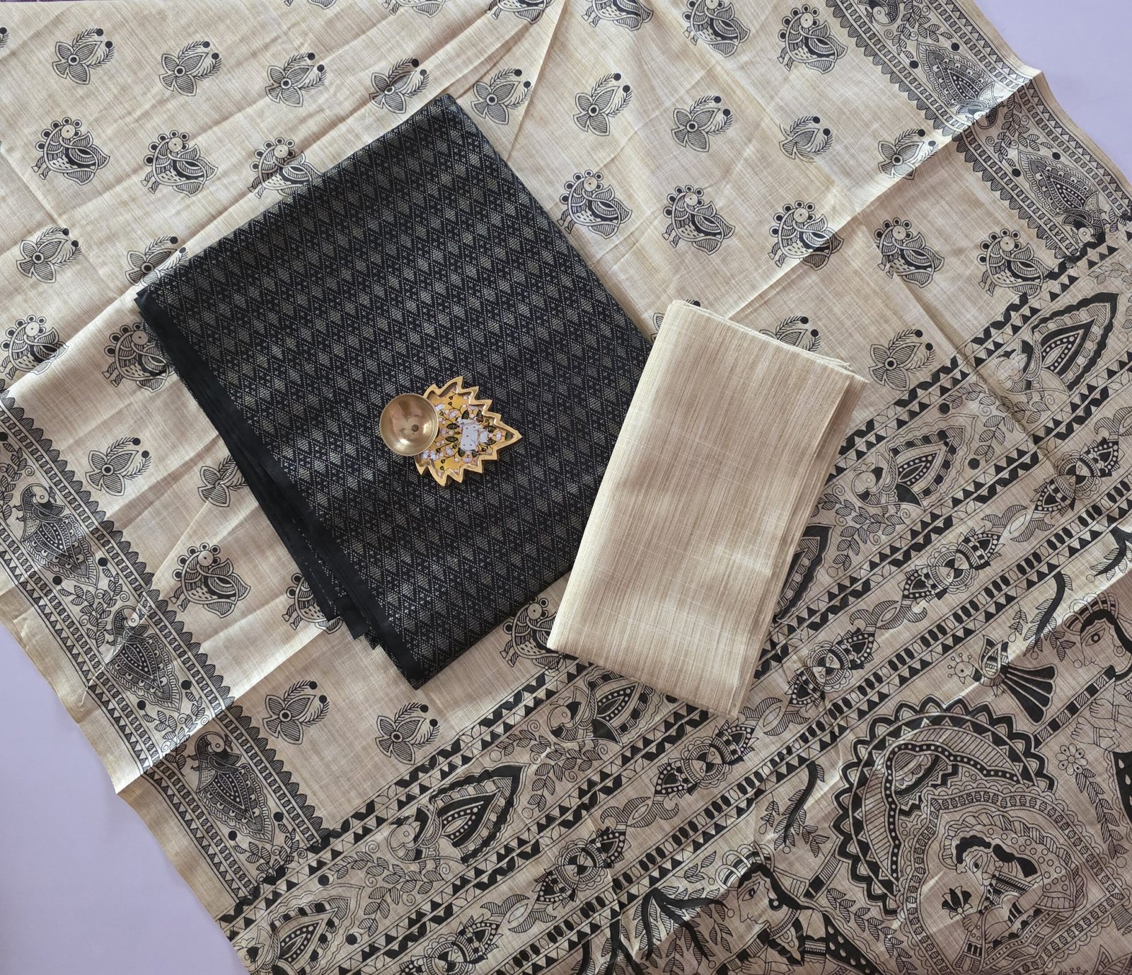 Katan Silk with Madhubani Dupatta Salwar Set - KS33 - Image 2