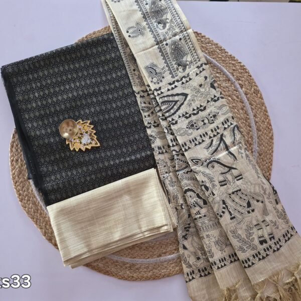 Katan Silk with Madhubani Dupatta Salwar Set - KS33