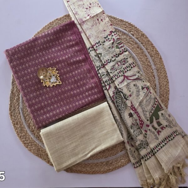 Katan Silk with Madhubani Dupatta Salwar Set - KS35