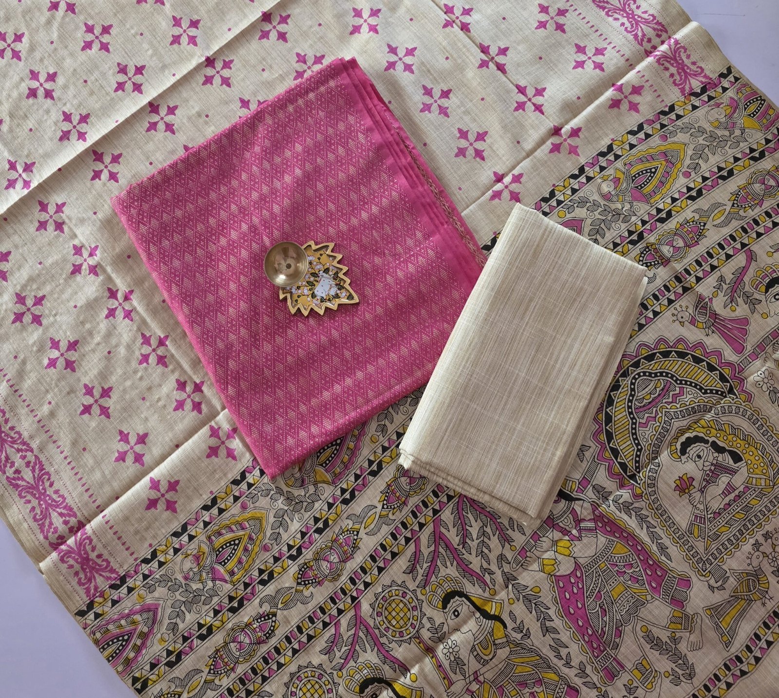 Katan Silk with Madhubani Dupatta Salwar Set - KS34 - Image 2