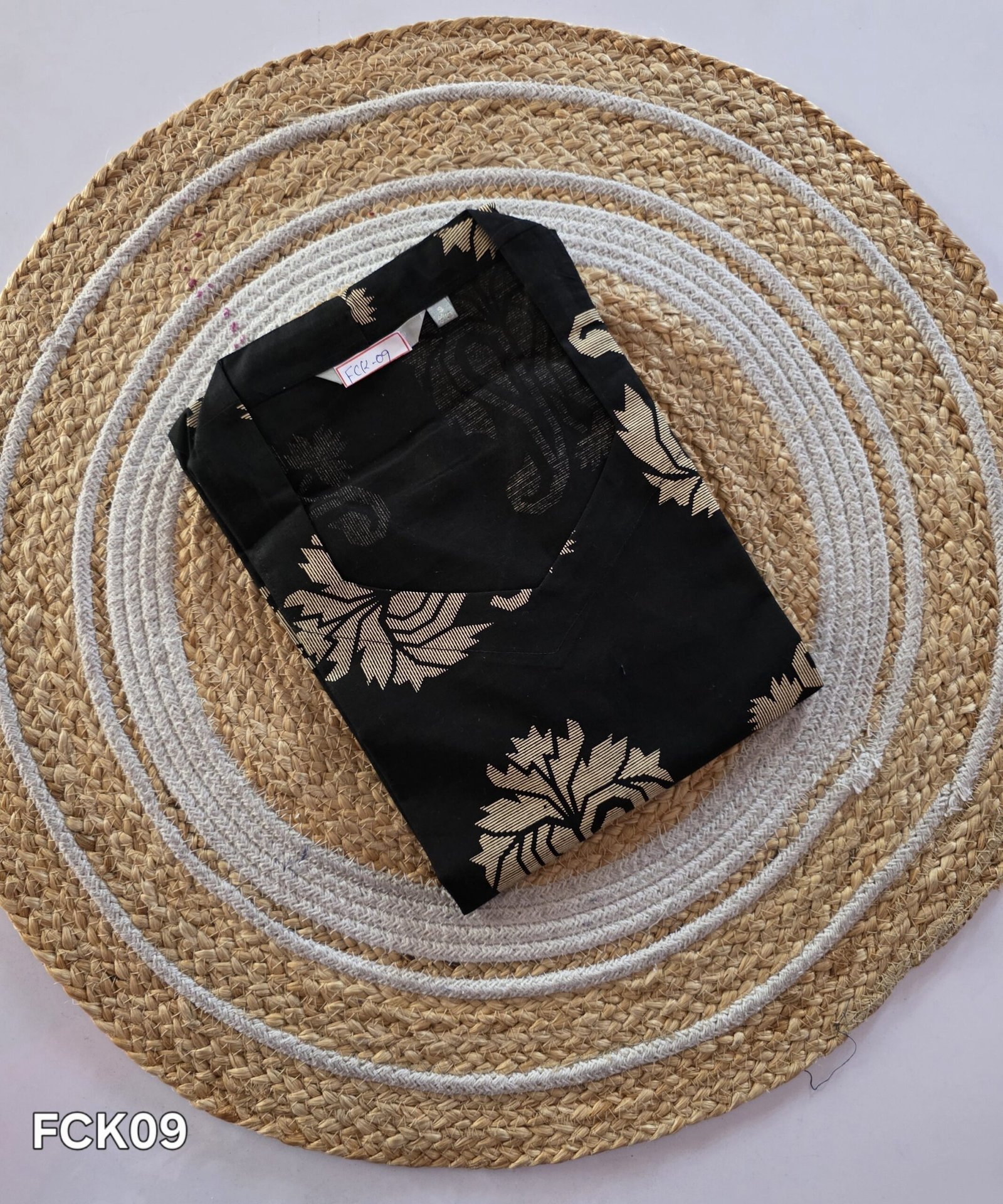 Flex Cotton Kurti - FCK09 - Black - Image 2