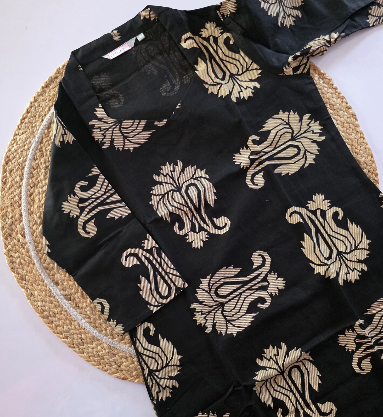 Flex Cotton Kurti - FCK09 - Black