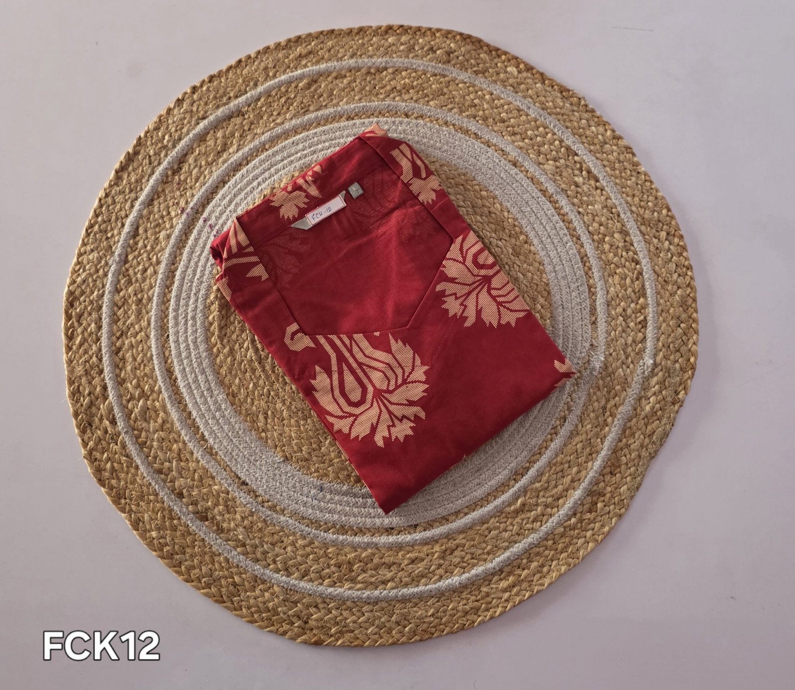 Flex Cotton Kurti - FCK12 - Reddish Orange - Image 2