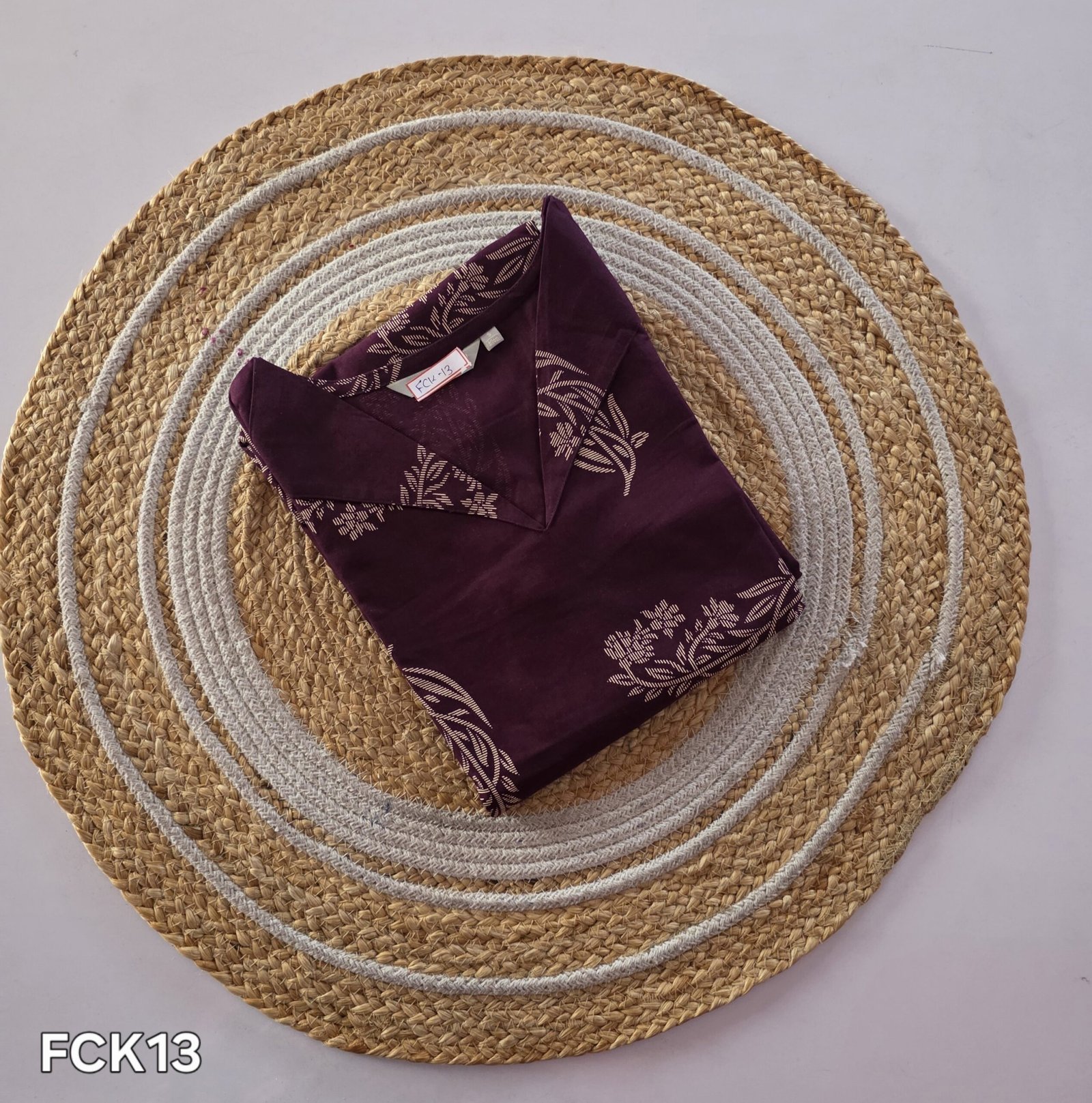 Flex Cotton Kurti - FCK13 - Wine - Image 2