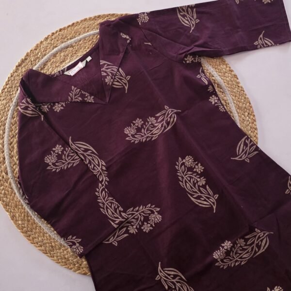 Flex Cotton Kurti - FCK13 - Wine