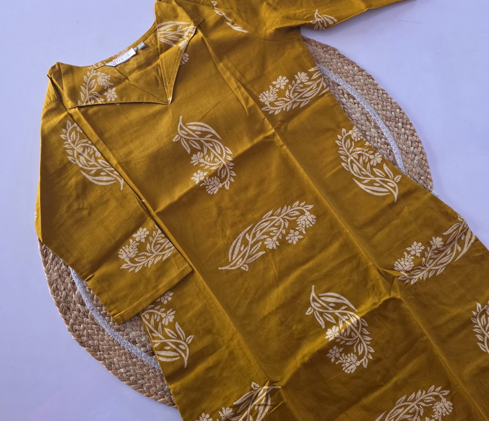 Flex Cotton Kurti - FCK16 - Mustard Yellow
