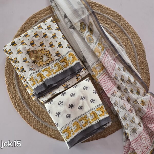 Jaipur Cotton Salwae Set With Kota Dupatta - JCK15