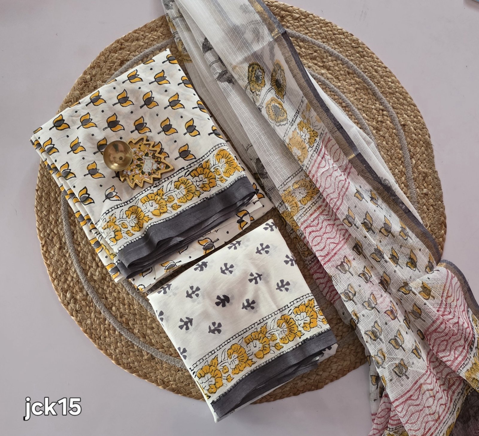 Jaipur Cotton Salwae Set With Kota Dupatta - JCK15